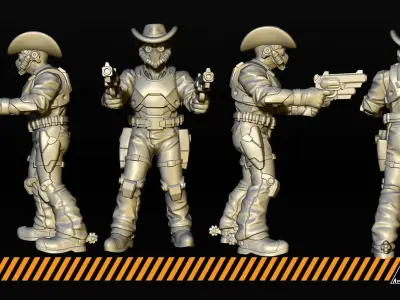 Cyber Cowboys 3D print model