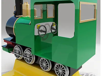 KIDDY RIDE TRAIN 3D model
