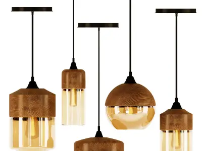Glass Nordic Modern Pendant Lamp-vol01 3D model