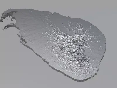Sri Lanka Terrain Country 3D model