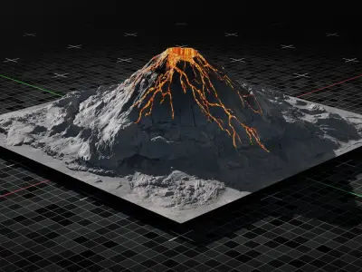 Volcano version 2 3D model