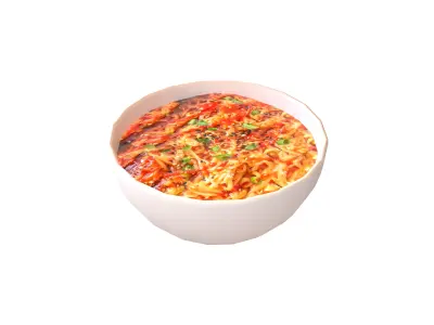 Noodles v1 001 Low-poly 3D model