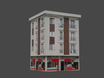 Architectural Building-5 Free low-poly 3D model