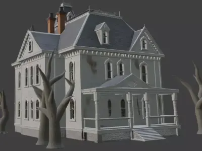 Haunted House 3d Model 3D model