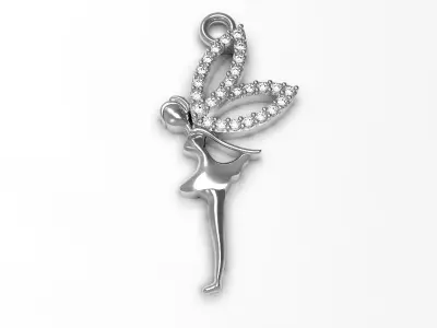 090 - Fairy Angel Pendant for Young Girls and Kids 3D print model