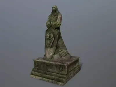 old statue 3 Low-poly 3D model