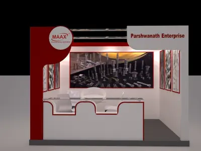 exhibition stall design 3D model
