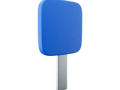 3d hospital road sign  cartoon icon 3D model