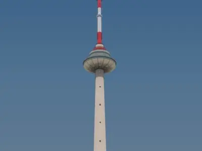 Vilnius TV Tower Low-poly 3D model
