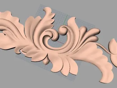 Woodworking CNC Router 3D Relief STL models used for artcam E413 3D model