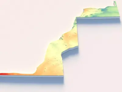 Western Sahara Terrain country   3D model