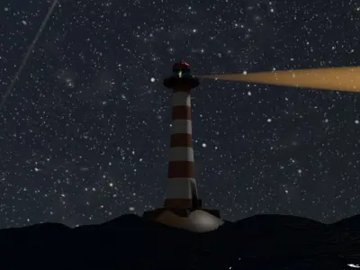 Lighthouse 3D model Low-poly 3D model