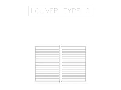 2D Aluminum Louver Top View 3D model