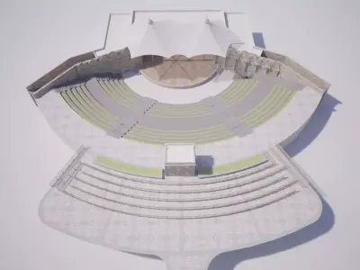 Performance Stage Amphitheatre Live Concert Low-poly 3D model