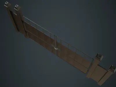 Gate 3A Low-poly 3D model