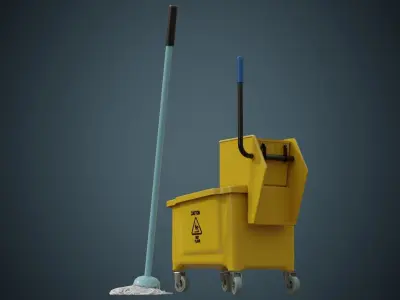 Mop Wringer 2A Low-poly 3D model