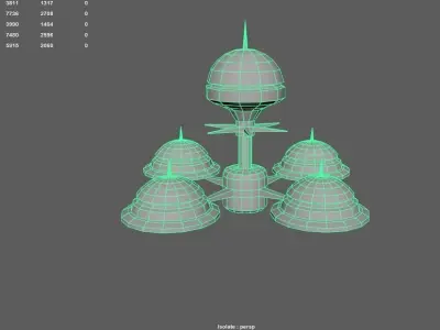 Sci-fi Building - 08 Low-poly 3D model