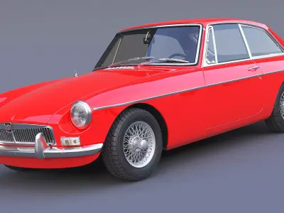 1965 MG MGB GT 3D model