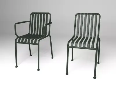Palissade Chair and Armchair 3D model