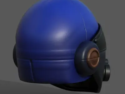 Helmet plastic scifi futuristic 3d model  Low-poly 3D model