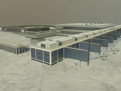 EDDB New Terminal Low-poly 3D model