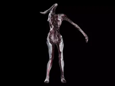 Alien Mutant Zombie 3 Low-poly 3D model