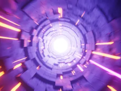 SciFi Tunnel TimeWarp Portal Package 3D model