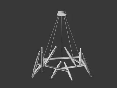 Le Pentagon Chandelier Jonathan Browning 3D model