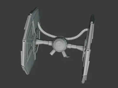 Custom Star wars Tie fighter Low-poly 3D model