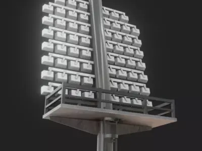 Stadium Lights Low-poly 3D model