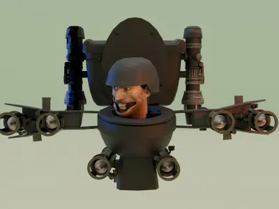 exa-Claw Skibidi Toilet 3D model