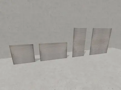 Animated Roller Shutters Low-poly 3D model