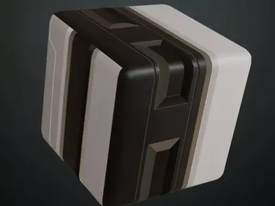 Var Stylized Sci-fi Wall PBR Seamless Texture