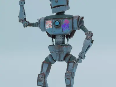 Game ready robot star wars Low-poly 3D model