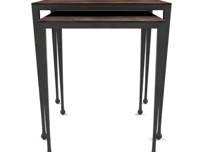 Four Hands - Dalston Nesting End Tables Antique Rust 3D model