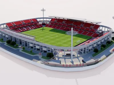 Nuevo Estadio de Los Carmenes - Granada Spain 3D model