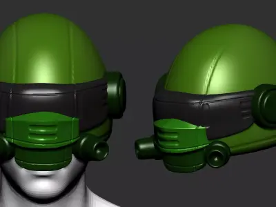 helmet high poly sculpt 3d printable  3D model 102