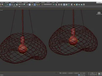 NET CHROME PENDANT LAMP BY PAOLO ULIAN Low-poly 3D model