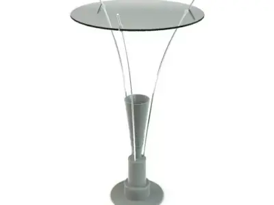 Modern Glass Round Table Lamp 3D model