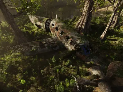 Crash Site Scene 3D model