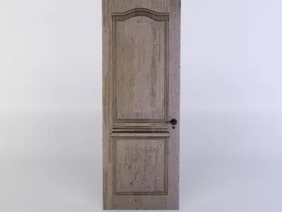 Door wooden Low-poly 3D model shop