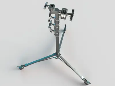 Stands - Wheels - Operating Poles Module  3D model