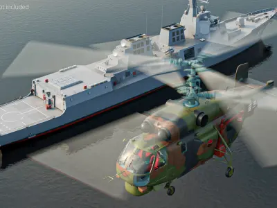  Korean KDX III Batch II Destroyer with Helicopter 