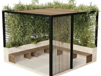 Landscape Furniture Backyard 30 3D model