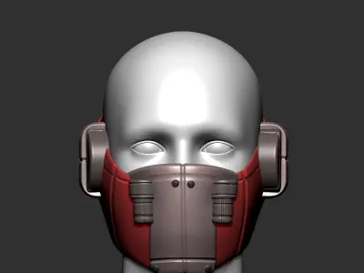 gas mask helmet scifi high poly sculpt  ver9 3d printable  3D model