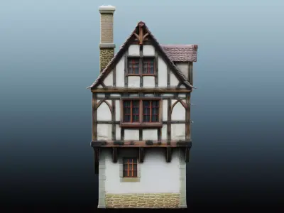 Medieval Stylized House PBR - EM-19 3D model