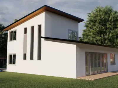 Modern House 16 3D model purchase