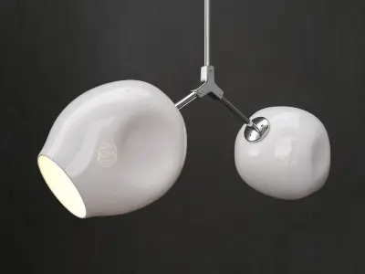 Branching bubble 2 lamps 3D model