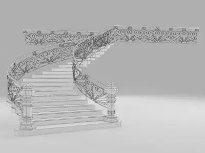 stairs staircase 3D model buy