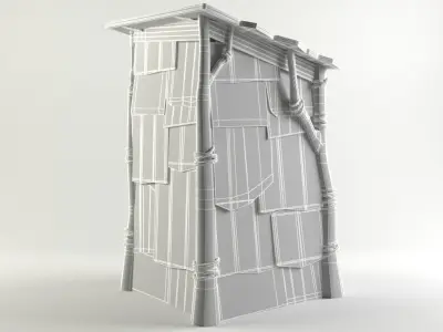 Shrek toilet Free low-poly 3D model Low-poly 3D model